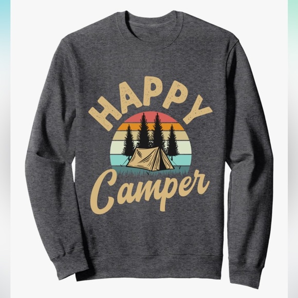 Tops - Happy Camper Pullover Sweatshirt- Small